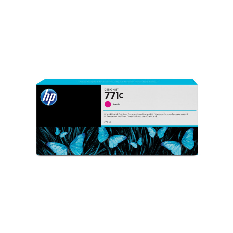 HP B6Y09A Cartucho de tinta DesignJet 771C magenta de 775 ml, Impresora fotográfica HP DesignJet de la serie Z6200, impresora