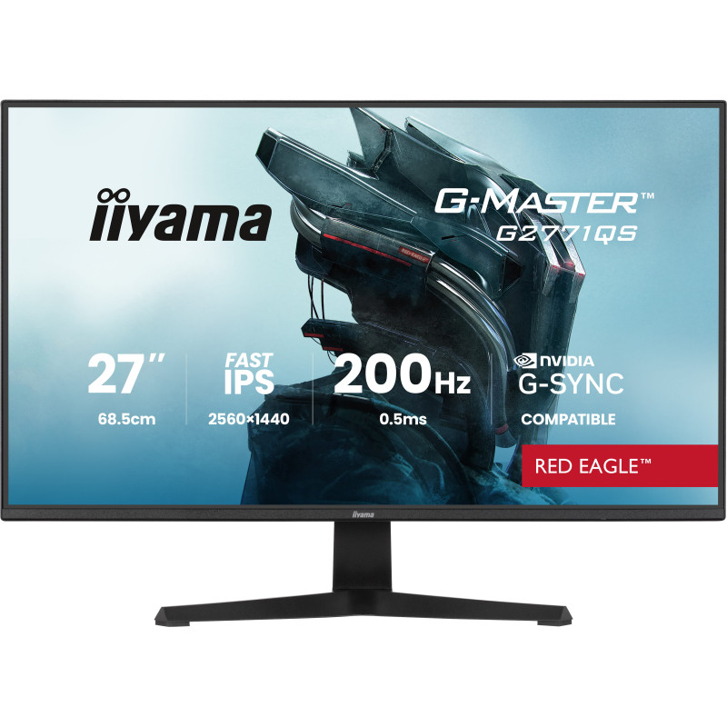 iiyama G2771QS-B1 G-MASTER G2771QS-B1, 68,6 cm (27"), 2560 x 1440 Pixeles, Wide Quad HD, Negro