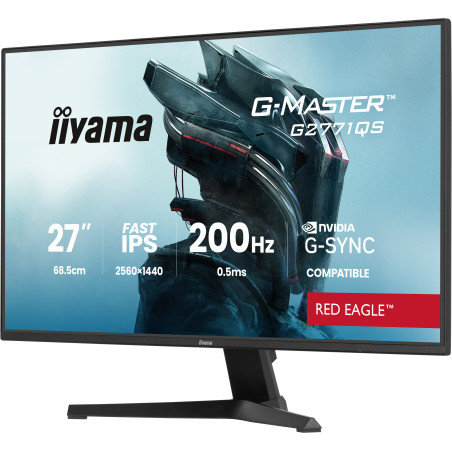 iiyama G2771QS-B1 G-MASTER G2771QS-B1, 68,6 cm (27"), 2560 x 1440 Pixeles, Wide Quad HD, Negro