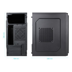 TooQ TQC-4702-SP Caja Minitorre Micro-ATX “DODEKA ULTRA” Negra, Mini Tower, PC, Negro, micro ATX, Mini-ITX, SPCC, 14 cm 2