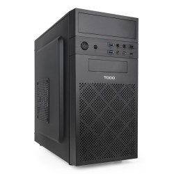 TooQ TQC-4701-SP Caja Minitorre Micro-ATX “ISOBOX ULTRA”, Negra, Mini Tower, PC, Negro, micro ATX, Mini-ITX, SPCC, 14,5 cm