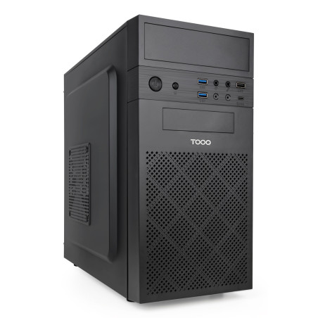 TooQ TQC-4701-SP Caja Minitorre Micro-ATX “ISOBOX ULTRA”, Negra, Mini Tower, PC, Negro, micro ATX, Mini-ITX, SPCC, 14,5 cm