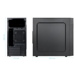 TooQ TQC-4701-SP Caja Minitorre Micro-ATX “ISOBOX ULTRA”, Negra, Mini Tower, PC, Negro, micro ATX, Mini-ITX, SPCC, 14,5 cm 2