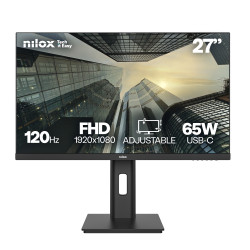 Nilox NXM27REG12065 MONITOR 27 IPS 120 HZ FHD, 68,6 cm (27"), 1920 x 1080 Pixeles, Full HD, LCD, 4 ms, Negro