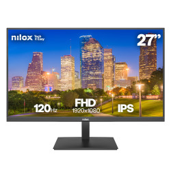 Nilox NXM27FHD1204 MONITOR 27 IPS 120 HZ HDMI Y DP, 68,6 cm (27"), 1920 x 1080 Pixeles, Full HD, LCD, 4 ms, Negro
