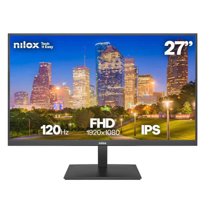 Nilox NXM27FHD1204 MONITOR 27 IPS 120 HZ HDMI Y DP, 68,6 cm (27"), 1920 x 1080 Pixeles, Full HD, LCD, 4 ms, Negro