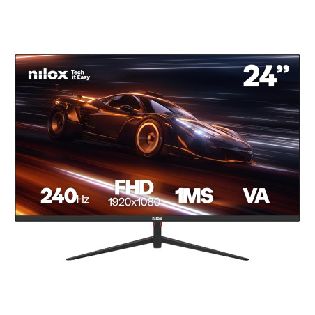 Nilox NXM24FHD2401 MONITOR 24 GAMING FHD 240HZ, 61 cm (24"), 1920 x 1080 Pixeles, Full HD, LCD, 1 ms, Negro