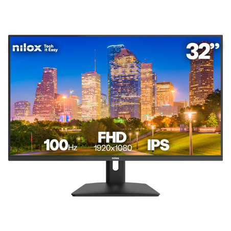 Nilox NXM32FHD1001 MONITOR 32 IPS 4MS HDMI VGA 100HZ, 81,3 cm (32"), 1920 x 1080 Pixeles, Full HD, LCD, 4 ms