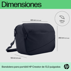 HP 6M5S4AA Bolsa tipo bandolera para portátil Creator de 13,3 pulgadas, Mochila bandolera, 33,8 cm (13.3"), 650 g 2