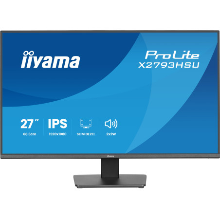 iiyama X2793HSU-B1 ProLite X2793HSU-B1, 68,6 cm (27"), 1920 x 1080 Pixeles, Full HD, LED, 1 ms, Negro