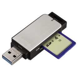 Hama 00123900 123900, MicroSD (TransFlash), MicroSDHC, MicroSDXC, MMC, SD, SDHC, SDXC, Negro, Plata, USB 3.2 Gen 1 (3.1 Gen 1), 2