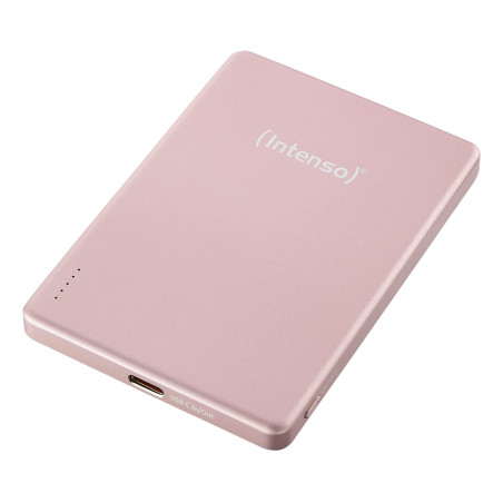 Intenso 7344023 MW5000 Batería Externa Magnética 5000 mAh – Compatible con MagSafe, Carga Inalámbrica 15W, USB-C PD 20W,