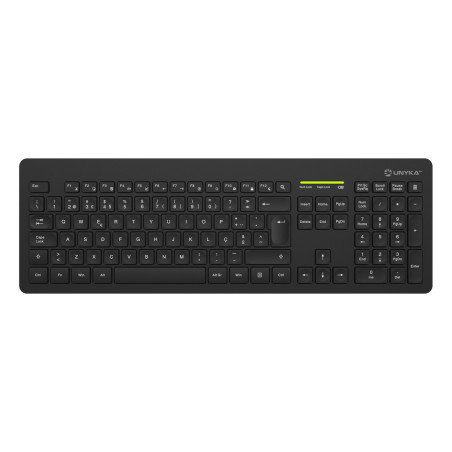 UNYKAch UK505446 Kit Teclado + Ratón Combo MK212 Pro Slim Wireless PT, Completo (100%), Inalámbrico, RF inalámbrico, QWERTY,