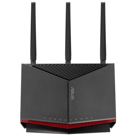 ASUS 90IG08W0-MO9A0V RT-BE86U, Wi-Fi 7 (802.11be), Doble banda (2,4 GHz / 5 GHz), Ethernet, Negro, Router de sobremesa