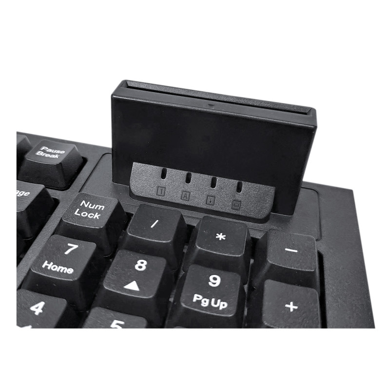 UNYKAch UK529182 Teclado KB918 Smartcard Dnie PT, Completo (100%), Alámbrico, USB, Interruptor de membrana, QWERTY, Negro