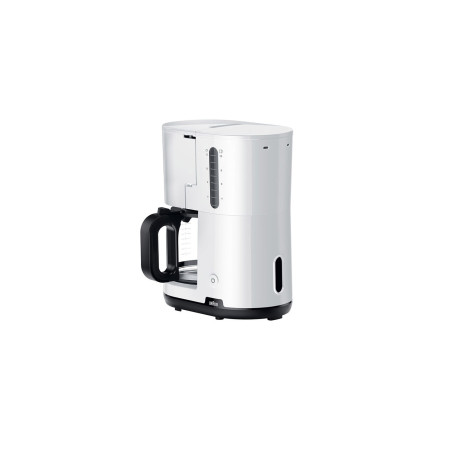 Braun 0X13211053 KF1100, Cafetera de filtro, De café molido, 1000 W, Negro, Blanco