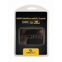 Gembird DSW-HDMI-34 DSW-HDMI-34, HDMI, 1.4a, Negro, 480i, 480p, 576i, 576p, 720p, 1080i, 1080p, 2160p, 2550 MHz, 4096 x 2160