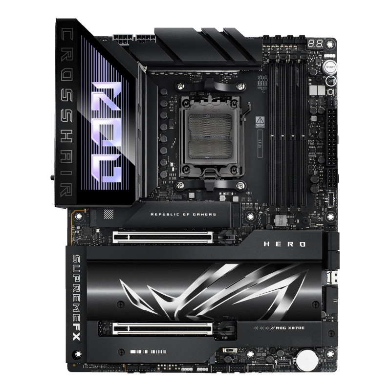 ASUS 90MB1IE0-M0EAY0 ROG CROSSHAIR X870E HERO, AMD, Zócalo AM5, Zócalo AM5, DDR5-SDRAM, 192 GB, DIMM
