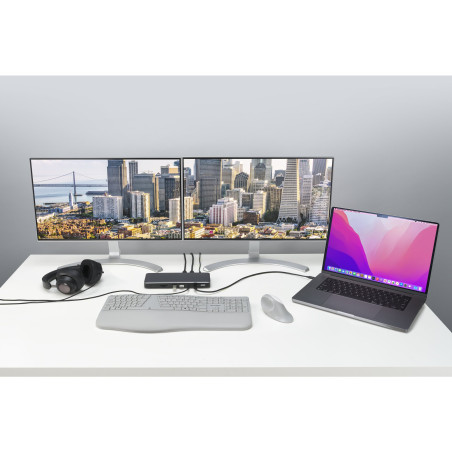 Kensington K34110EU Replicador de puertos 4K dual Thunderbolt 4 SD5760T con carga Power Delivery de 96 W, Thunderbolt 4, 96 W,