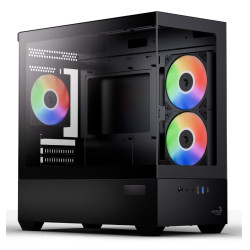 Aerocool ACCS-PN05033.11 P300D Digi-G-BK-v1, Mini Tower, PC, Negro, micro ATX, Mini-ITX, SPCC, Vidrio templado, Juego