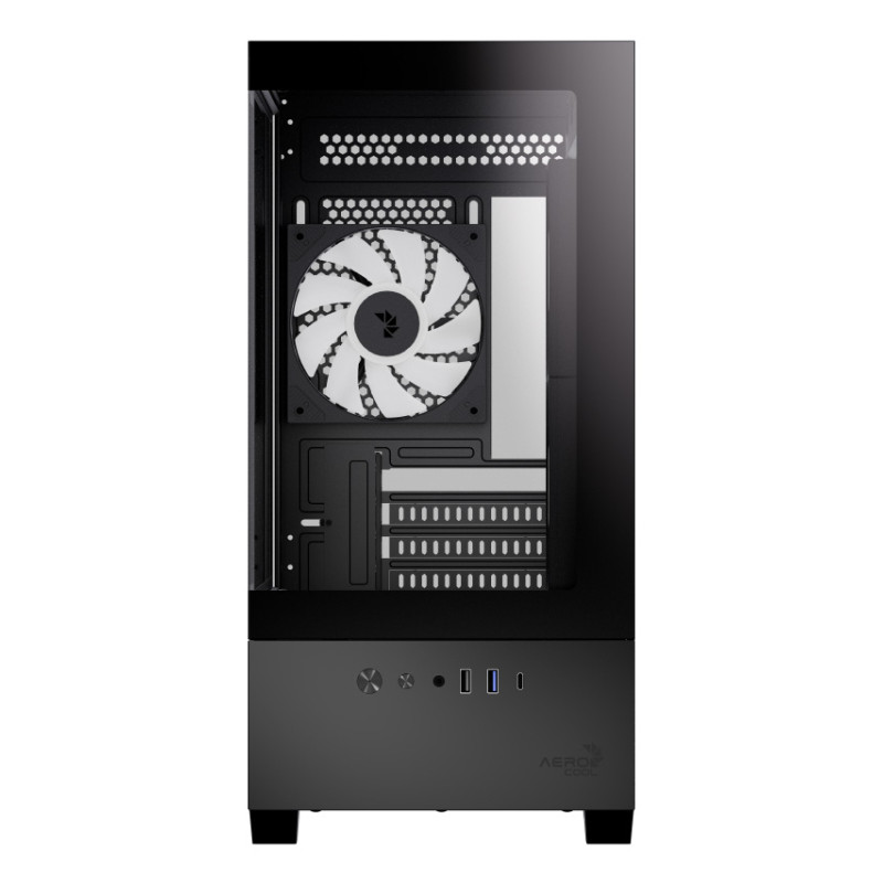 Aerocool ACCS-PN05033.11 P300D Digi-G-BK-v1, Mini Tower, PC, Negro, micro ATX, Mini-ITX, SPCC, Vidrio templado, Juego