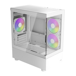 Aerocool ACCM-ES09133.21 Viewport-Mini-WT-v2, Mini Tower, PC, Blanco, micro ATX, Mini-ITX, SPCC, Acero, Vidrio templado, Juego