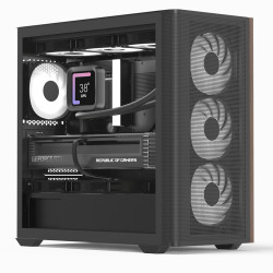 Aerocool ACCS-MA03043.11 D301A, Mini Tower, PC, Negro, Madera, micro ATX, Mini-ITX, Acrilonitrilo butadieno estireno (ABS),