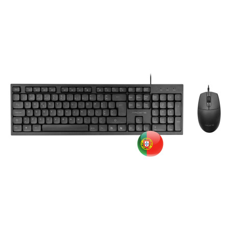Tacens Anima ACP02PT ACP02PT, Alámbrico, USB, Interruptor de membrana, QWERTY, Negro, Ratón incluido
