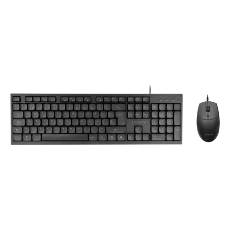 Tacens Anima ACP02PT ACP02PT, Alámbrico, USB, Interruptor de membrana, QWERTY, Negro, Ratón incluido