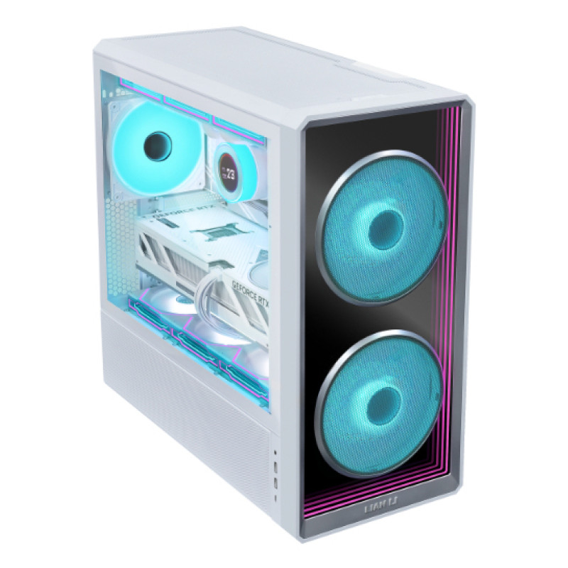Lian Li G99.LAN217INFW.00 Lancool 217 INF, Midi Tower, PC, Blanco, ATX, EATX, micro ATX, Mini-ITX, SSI EEB, Acero, Vidrio