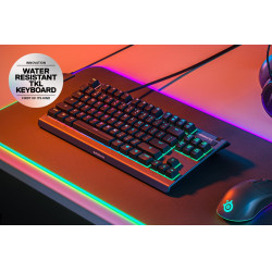 Steelseries 64831 APEX 3 TKL, Mini, Alámbrico, USB, QWERTY, LED RGB, Negro 2