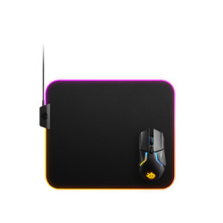 Steelseries 63825 QcK Prism Cloth Medium, Negro, Monocromo, Tela, Caucho, Silicona, Multi, Alfombrilla de ratón para juegos