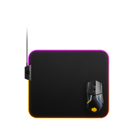 Steelseries 63825 QcK Prism Cloth Medium, Negro, Monocromo, Tela, Caucho, Silicona, Multi, Alfombrilla de ratón para juegos