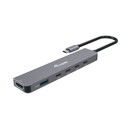 Equip 133500 133500, Alámbrico, USB 3.2 Gen 1 (3.1 Gen 1) Type-C, 100 W, Gris, 4K Ultra HD, 3840 x 2160 Pixeles