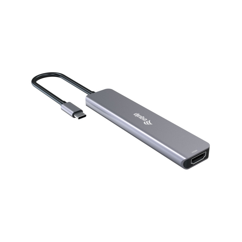 Equip 133500 133500, Alámbrico, USB 3.2 Gen 1 (3.1 Gen 1) Type-C, 100 W, Gris, 4K Ultra HD, 3840 x 2160 Pixeles