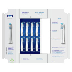 Oral-B 81748491 Pulsonic Clean 81748491, 8 pieza(s), Blanco, 3 mes(es), Alemania, Oral-B, Pulsonic Sonic