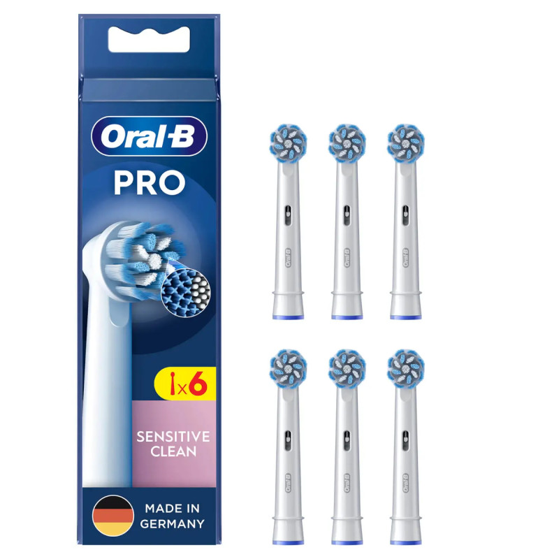 Oral-B 8006540860717 Sensitive Clean , 6 pieza(s), Blanco, 3 mes(es), Extrasuave, Oral-B, Caja