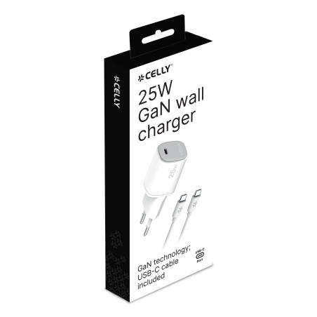 Celly UPTC1USBC25WCTC UPTC1USBC25WCTC, Interior, USB, Blanco