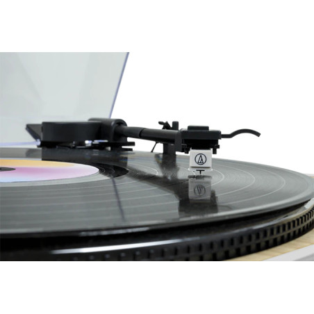 Thomson TT301 TT300, Tocadiscos de tracción por correa, Blanco, Madera, 33,45 RPM, 40 dB, 2,4 W, 0,3 W