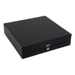 iggual IGG318942 Cajón portamonedas IRON-HD 41cm 5+8 negro, Cajón de efectivo automático y manual, Plástico, Acero, Negro,