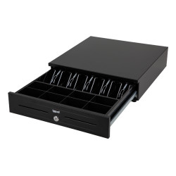 iggual IGG318942 Cajón portamonedas IRON-HD 41cm 5+8 negro, Cajón de efectivo automático y manual, Plástico, Acero, Negro, 2