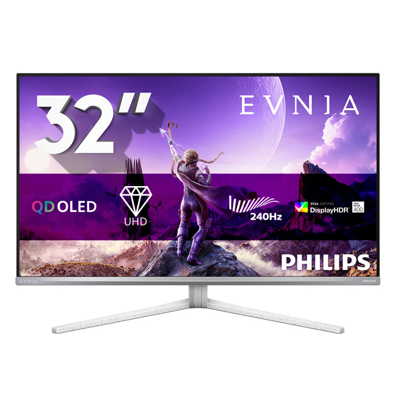 Philips 32M2N8900/00 Evnia 8000 32M2N8900/00, 80 cm (31.5"), 3840 x 2160 Pixeles, 4K Ultra HD, QD-OLED, 0,03 ms, Blanco
