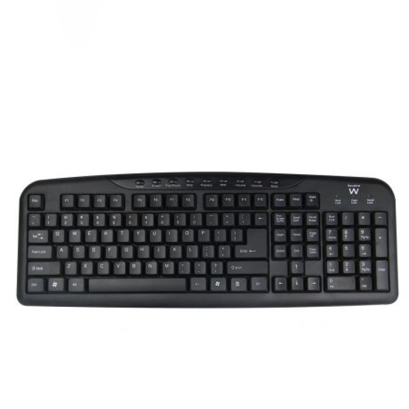 Ewent EW3195 EW3195, Completo (100%), Alámbrico, USB, QWERTZ, Negro