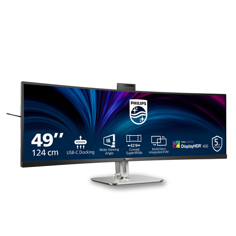 Philips 49B2U5900CH/00 5000 series 49B2U5900CH/00, 124 cm (48.8"), 5120 x 1440 Pixeles, Dual QHD, LCD, 4 ms, Negro