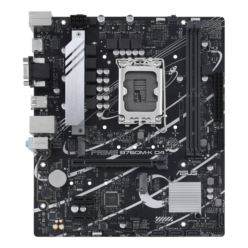 ASUS 90MB1DS0-M0EAY0 PRIME B760M-K D4, Intel, LGA 1700, Intel® Celeron®, Intel® Core™ i3, Intel® Core™ i5, Intel®