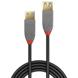Lindy 36763 36763, 3 m, USB A, USB A, USB 3.2 Gen 1 (3.1 Gen 1), 5 Gbit/s, Negro 2