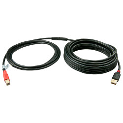 Lindy 42762 42762, 15 m, USB A, USB B, USB 2.0, Macho/Macho, Negro, Rojo 2