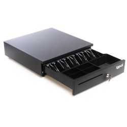 iggual IGG317464 Cajón Portamonedas IRON-35 42cm 5+6 negro, Cajón de efectivo automático y manual, Metal, Negro, 12 V, 405
