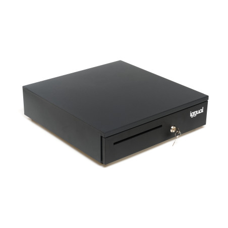 iggual IGG317464 Cajón Portamonedas IRON-35 42cm 5+6 negro, Cajón de efectivo automático y manual, Metal, Negro, 12 V, 405