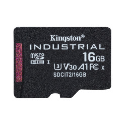 Kingston Technology SDCIT2/16GBSP Tarjeta 16GB microSDHC Industrial C10 A1 pSLC paquete individual sin adaptador, 16 GB,